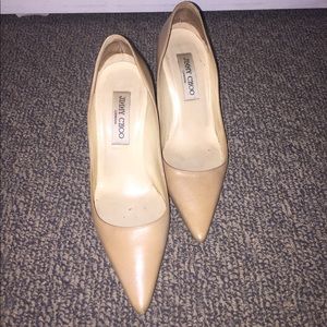 Jimmy Choo nude beige stiletto pumps heels 36 6